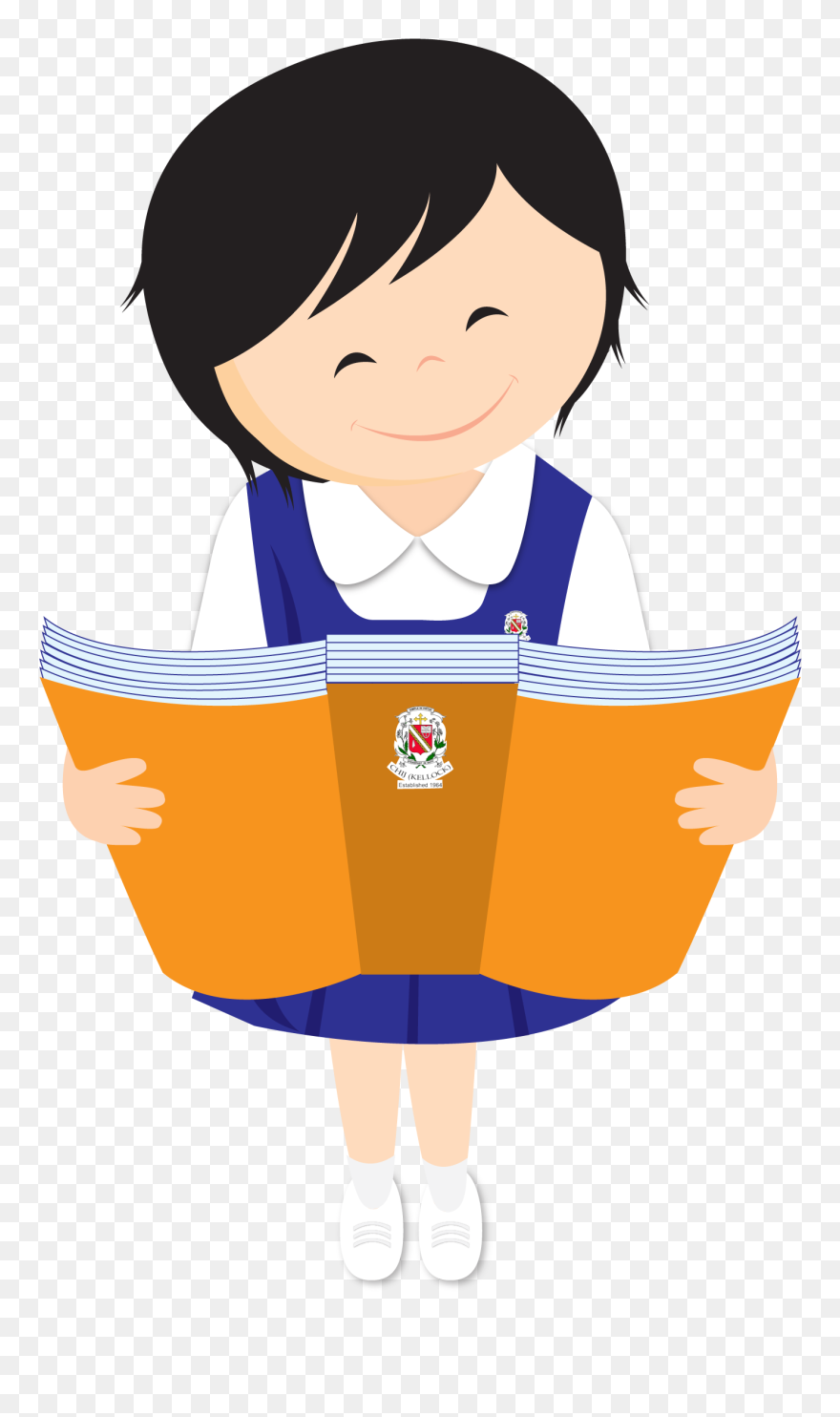 Reading - Kellock Girl Cartoon Clipart