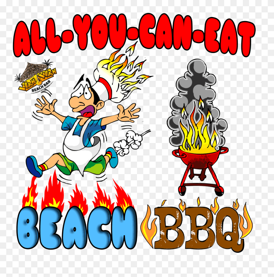 All You Can Eat International Beach Bbq & Buffet At - Bbq Clipart - Png Download