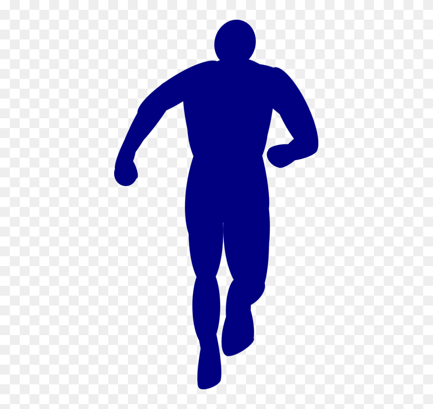 Blue,standing,electric Blue - Person Running Back View Drawing Clipart