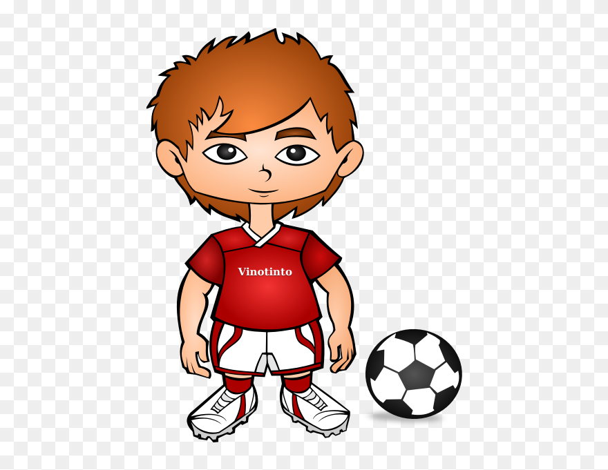 Vector Illustration Of Cartoon Soccer Player - Soccer Player Clipart - Png Download