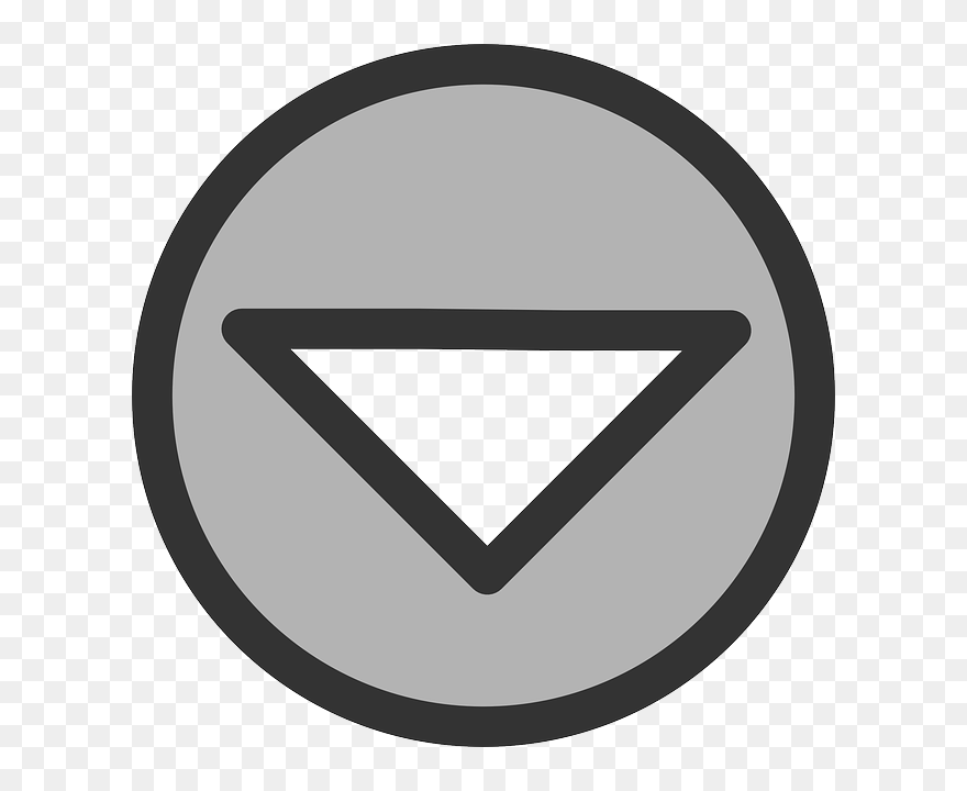 Flat, Arrow, Circle, Down, Player, Icon - Down Button Clipart - Png Download