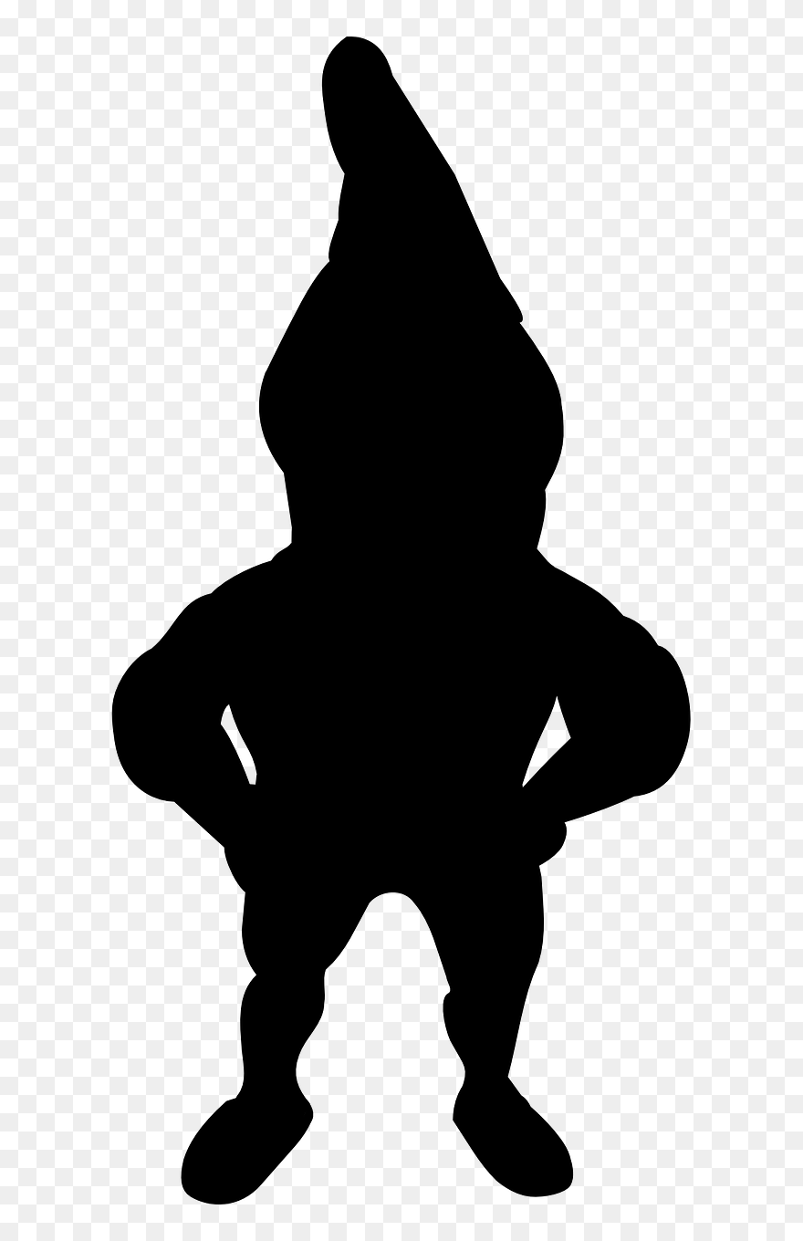 Gnome Dwarf Silhouette Free Photo - Gnome Silhouette Clipart - Png Download