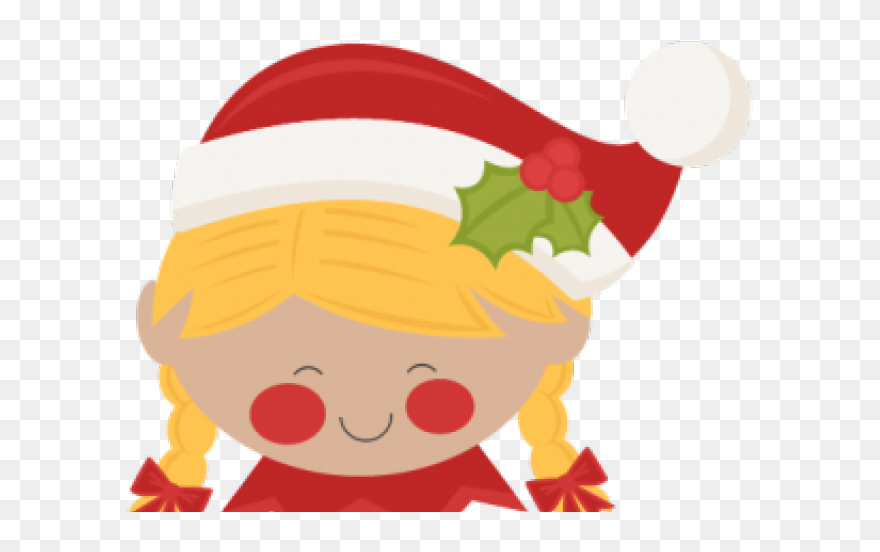 Gnome Clipart Cute Girl - Christmas Elf Girl Clipart - Png Download