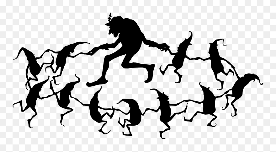 Irish Fairies Silhouette Clipart