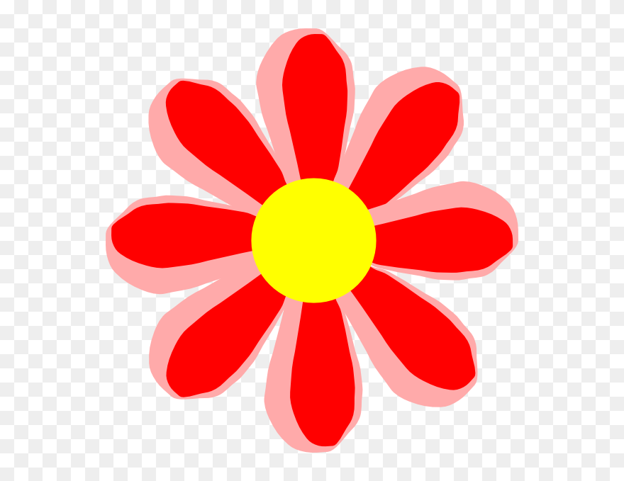 Flower Cartoon Red Clip Art - Flower Cartoon Png Transparent Png