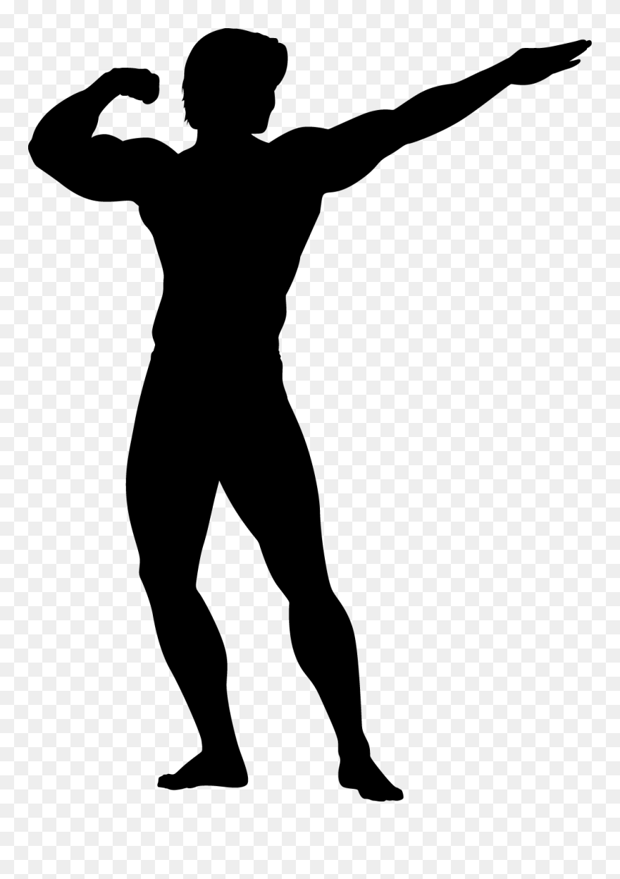 Transparent Body Builder Clipart - Vector Silhouette Arnold Schwarzenegger - Png Download