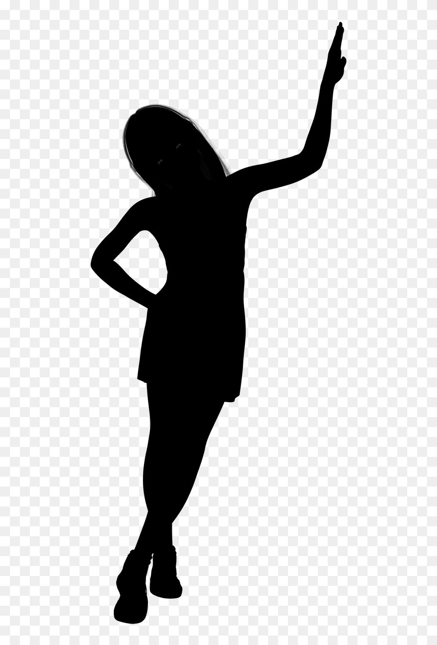 Teenager Girl Silhouette Transparent Clipart
