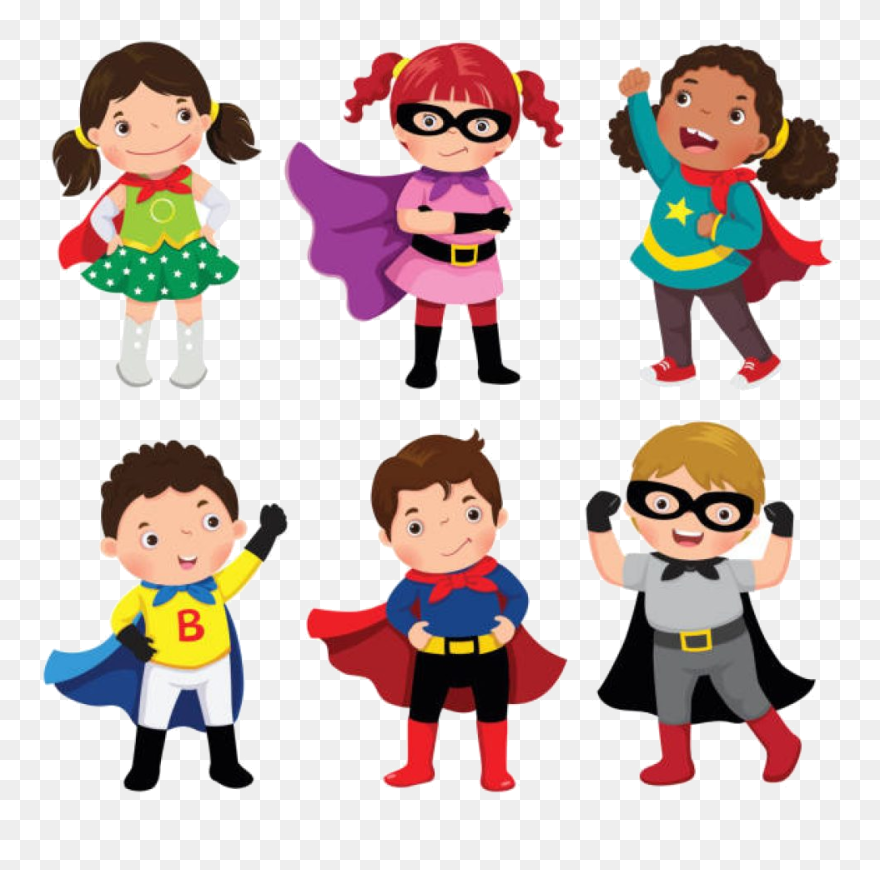 Superhero Free Girl At - Covid 19 Social Story Clipart