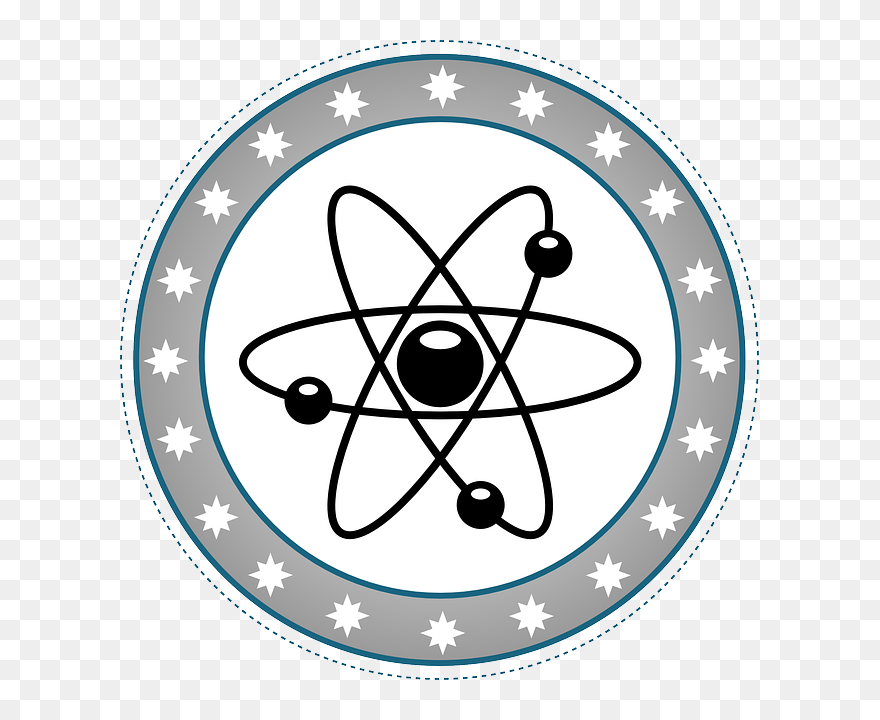 Nuclear, Atom, Button, Emblem - Atom Emblem Clipart
