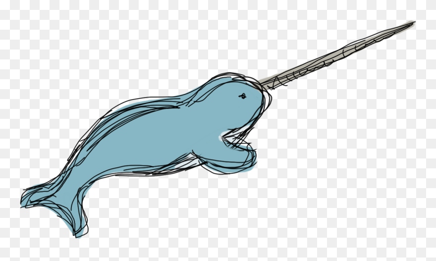 Narwhal Clipart Blue, Narwhal Blue Transparent Free - Narwhal Transparent Background - Png Download