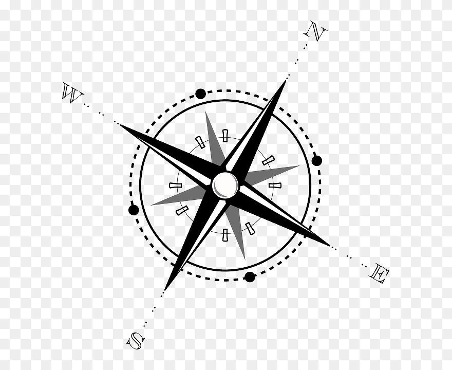 Compass, Map, Navigation, Wind Rose, Compass Rose - Compass Clip Art - Png Download