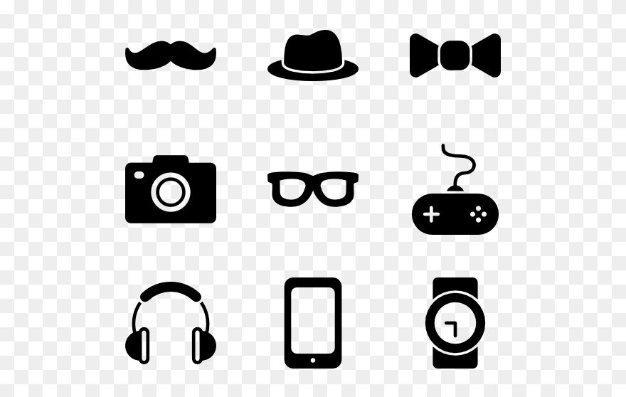 Vector Set Hipster - Imagenes Hipster Png Clipart