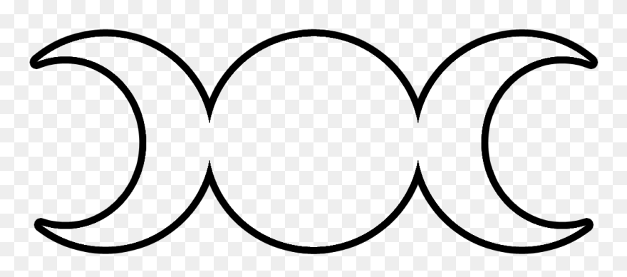 Wiccan Clipart Border - Wiccan Goddess Symbol - Png Download