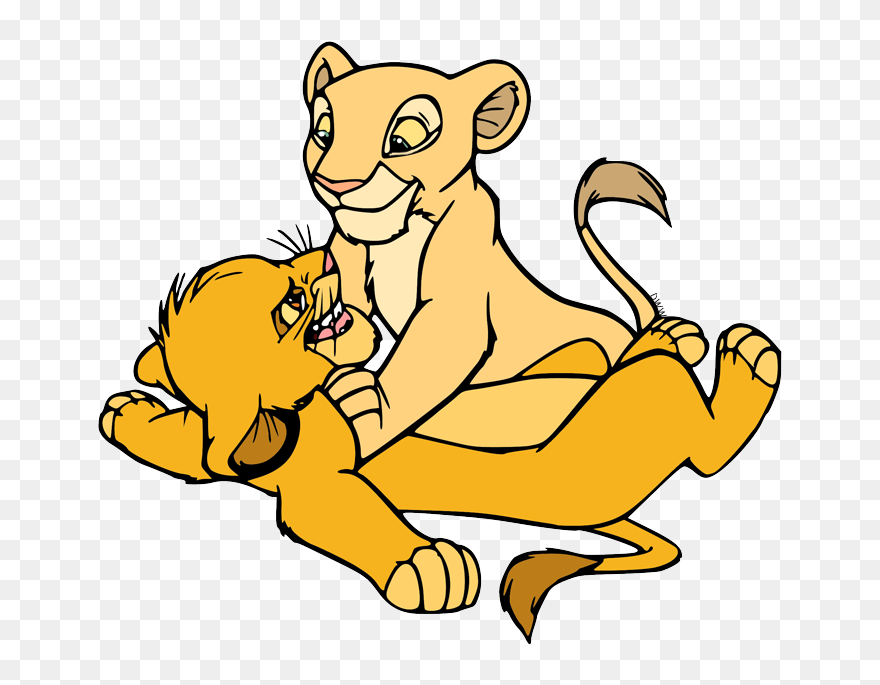 Transparent Simba Clipart - Cub Simba And Nala Clipart - Png Download