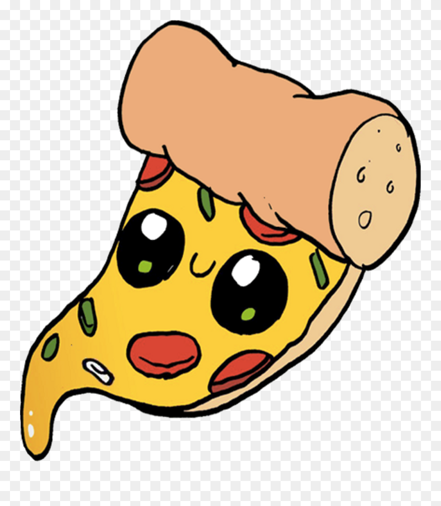 Pizza Clipart Kawaii - Easy Cute Food Drawings - Png Download