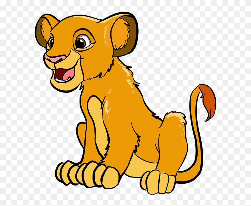 How To Draw Simba From The Lion King - Simba Lion King Drawing Clipart