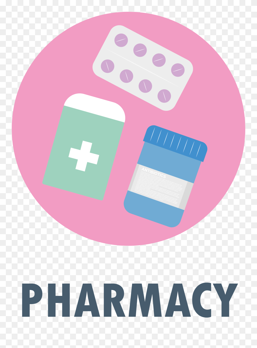 Pharmacy - Background Lambang Farmasi Pink Clipart