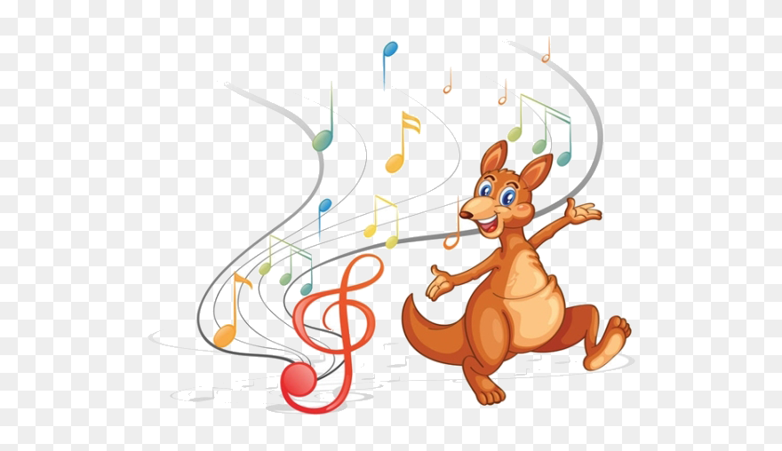 Kangaroo Material Illustration Cartoon Photography - Tiger Music Clip Art Free - Png Download