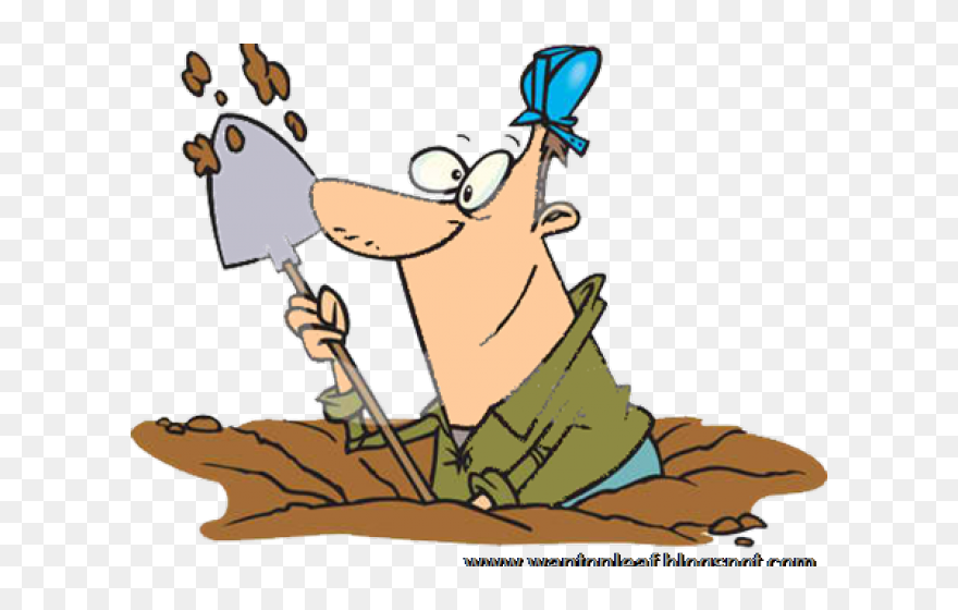 Dreaming Cliparts Treasure - Man Digging A Hole Clipart - Png Download