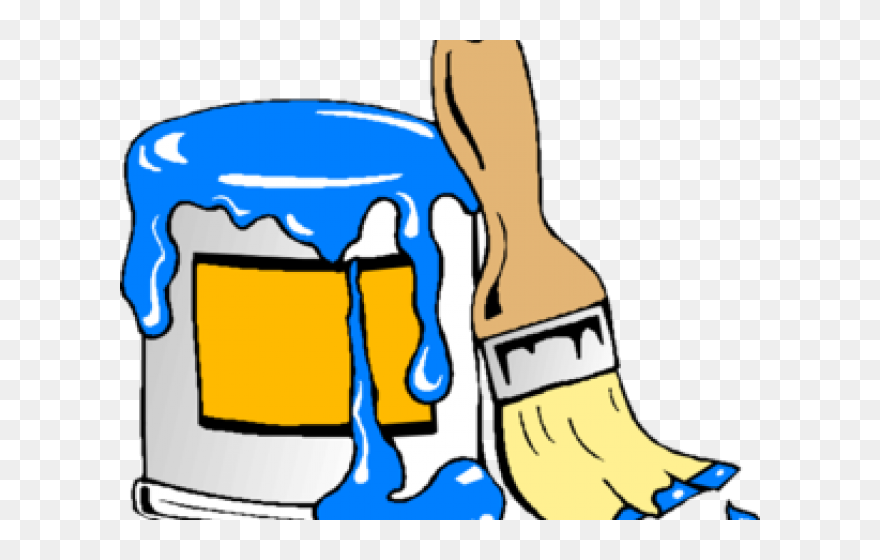 Cartoon Paint Brush Clip Art - Png Download