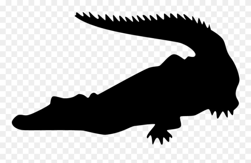 Crocodiles Alligators Silhouette Clip Art - Crocodile Silhouette Png Transparent Png