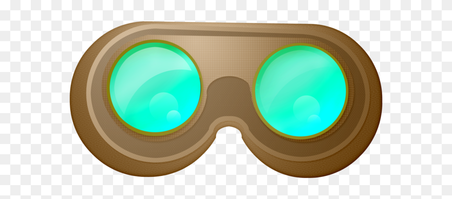 One Shot Steampunk Goggles - Steampunk Glasses Transparent Background Clipart
