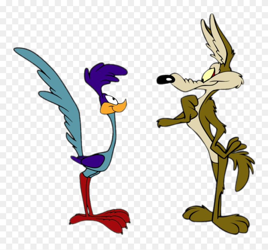 Road Runner And Wile E - Road Runner Cartoon Clipart