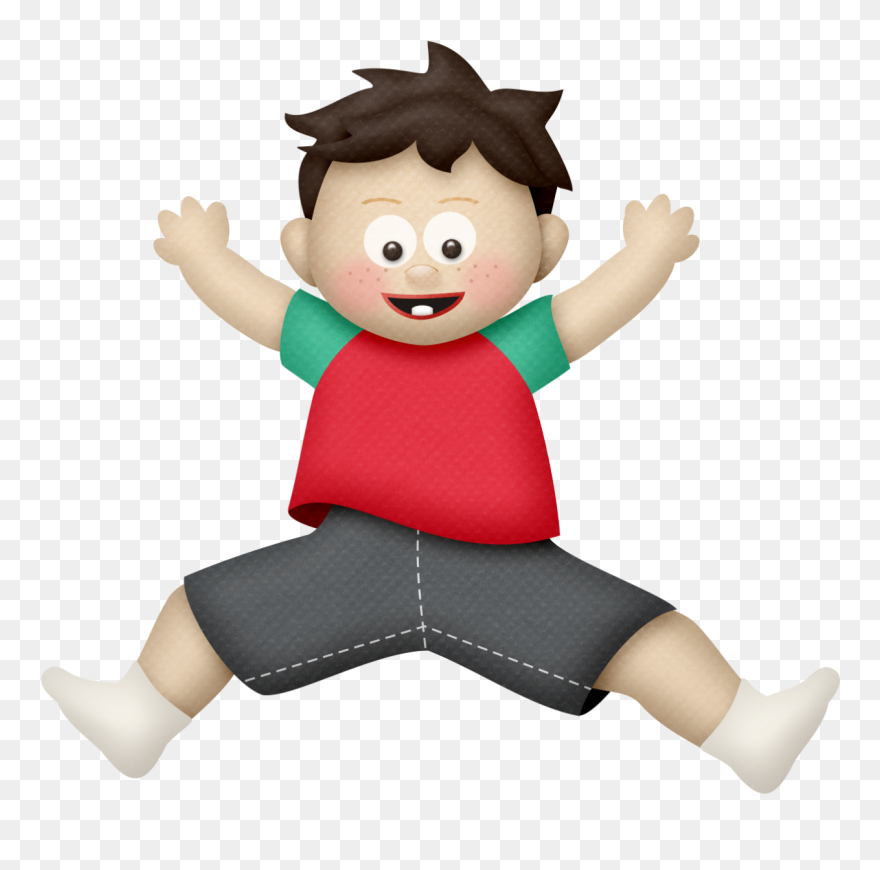 Jumping Clipart Fun Boy - Clip Art - Png Download