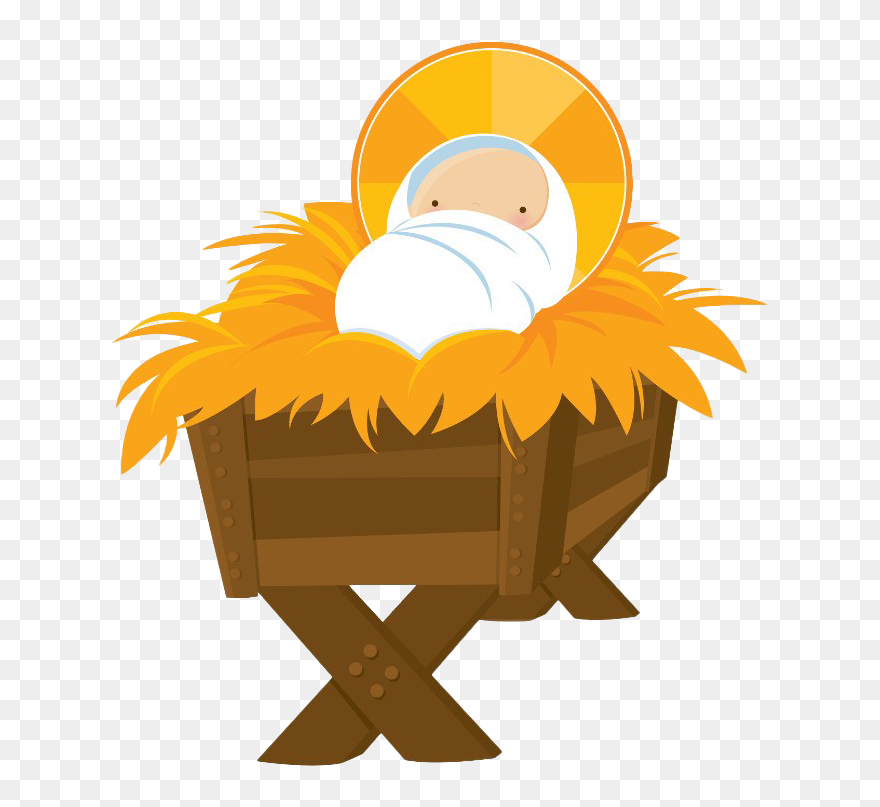 Manger Transparent Background - Baby Jesus In Manger Png Clipart