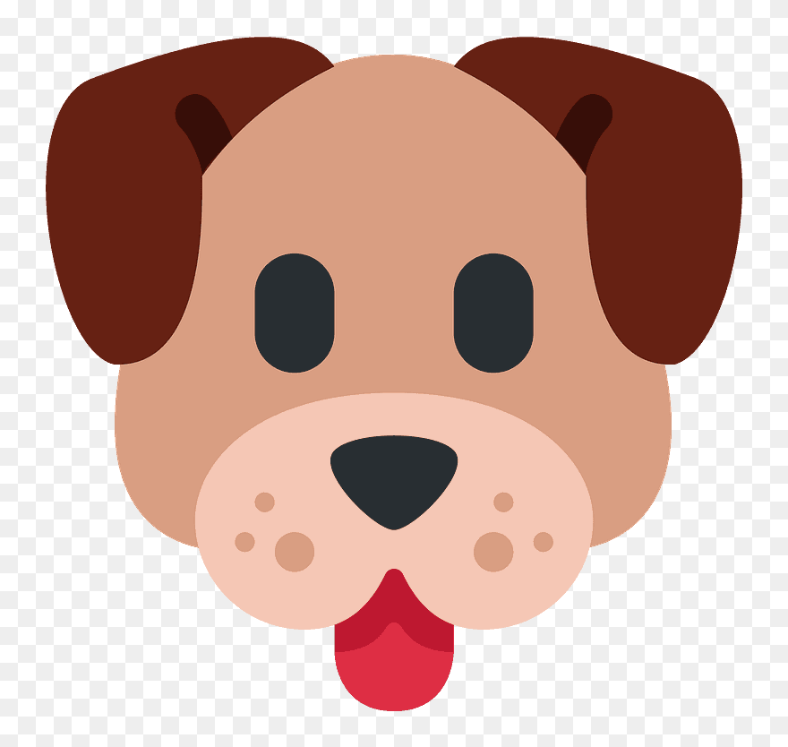 Dog Face Emoji Clipart - Dog Emoji - Png Download