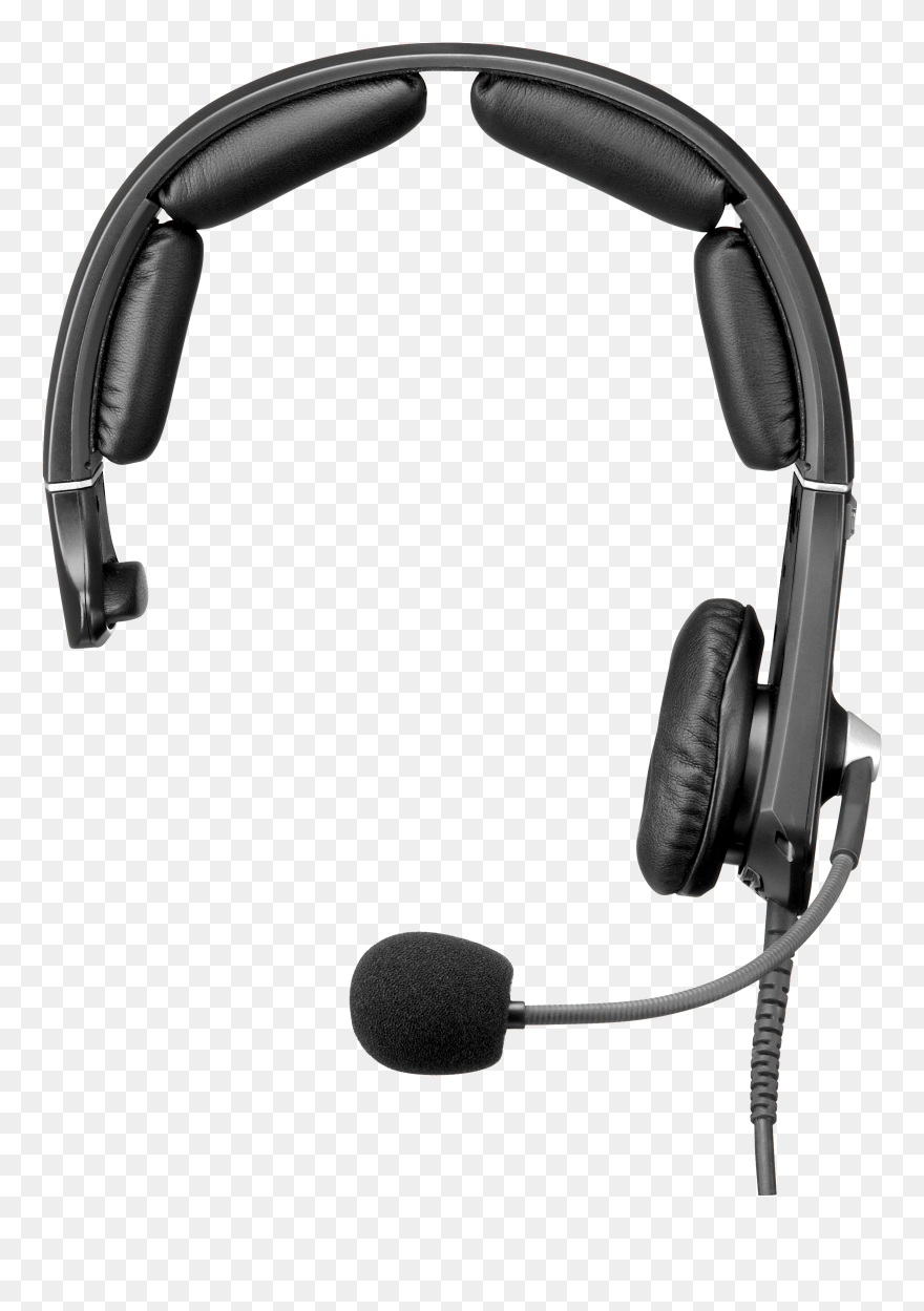 Headphone Transparent Mic - Headphones With Mic Png Clipart