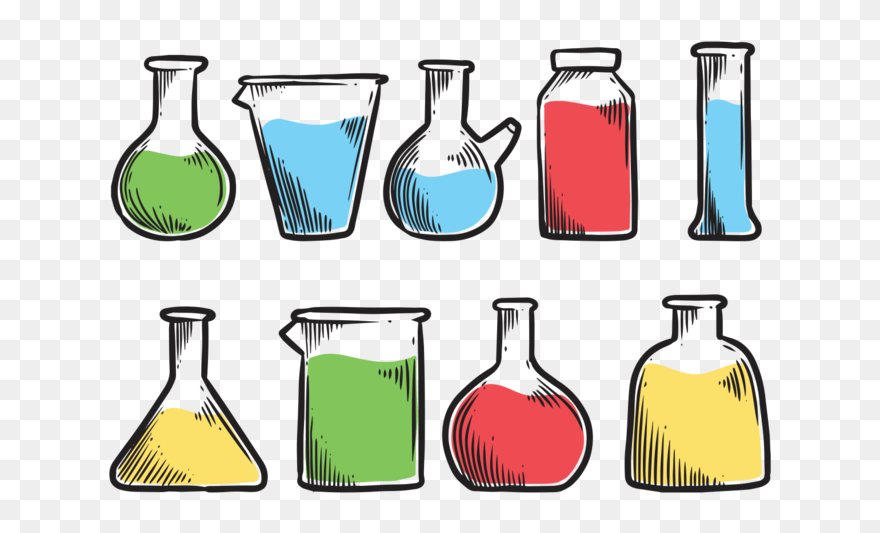 Beaker And Flask Icons Vector - Clip Art Science Equipment - Png Download