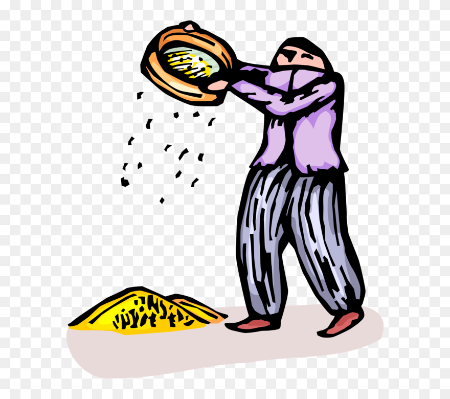 Vector Illustration Of Gold Rush Prospector Miner Dry - Vetor Garimpo Png Clipart