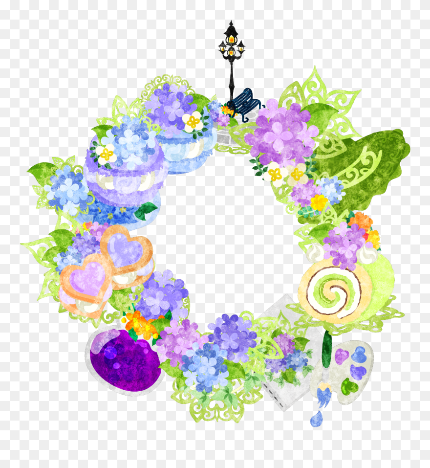 Floral Design French Wreath Clipart