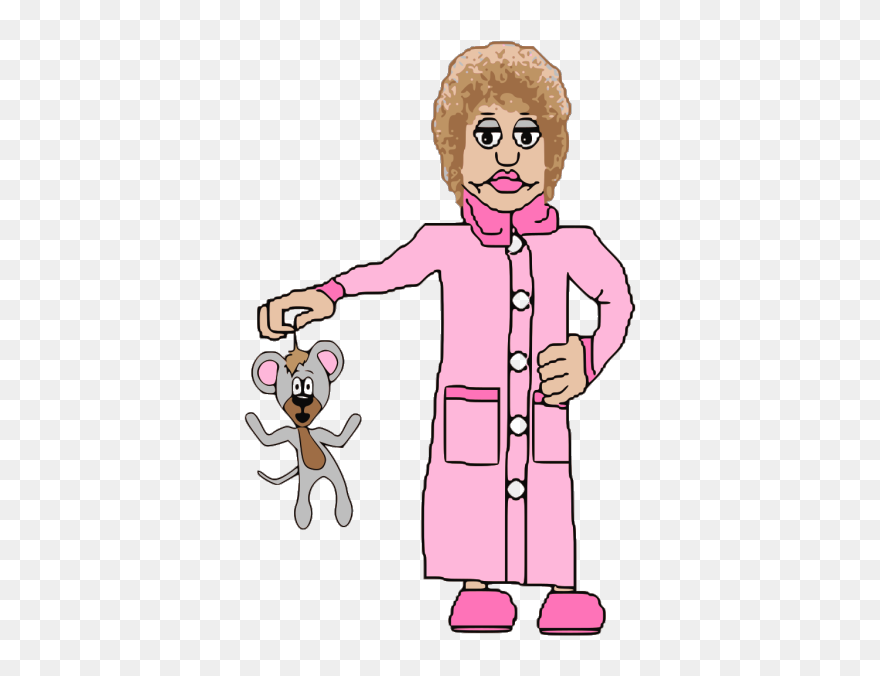 Person Holding Mouse Cartoon Clipart