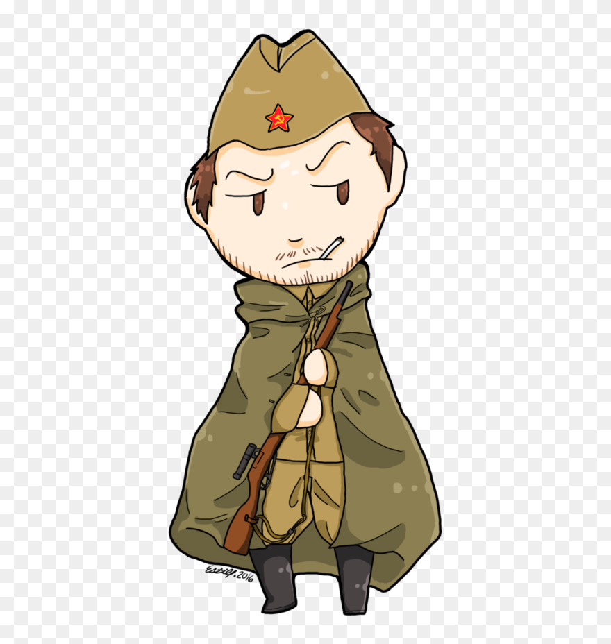 History Clipart Soldier Russian, History Soldier Russian - Soviet Soldier Chibi - Png Download