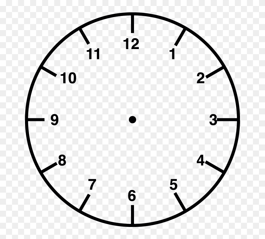 Clock Face Stamp Blank Analogue And Digital Clock - Watch Your Six Meaning Clipart