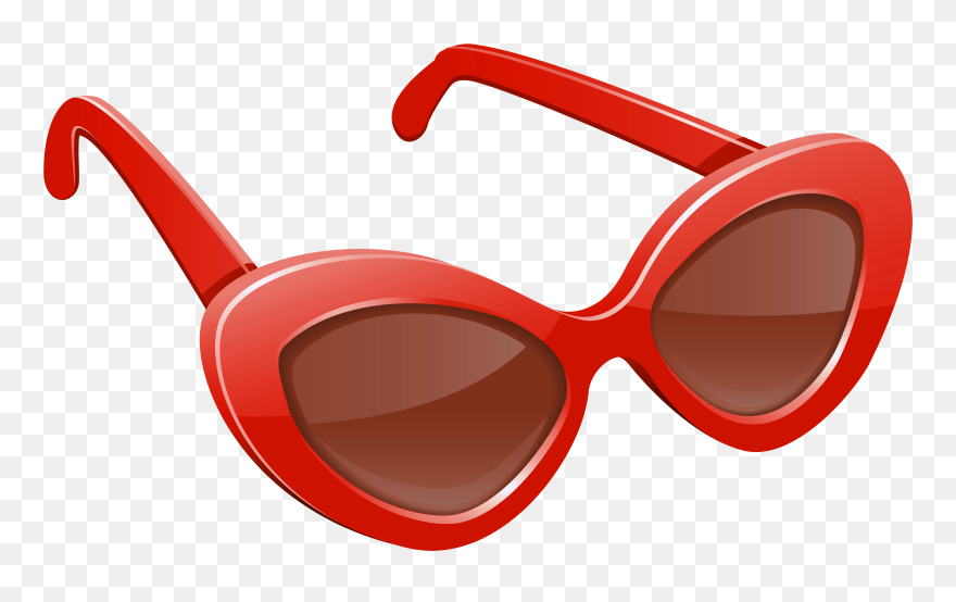 Clipart Sunglasses Red White Blue - Red Sunglasses Clipart - Png Download