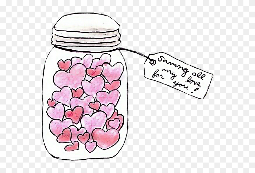 #jar #jars #jarofhearts #heart #hearts #pink #spacer - Png Tumblr Transparent Love Clipart