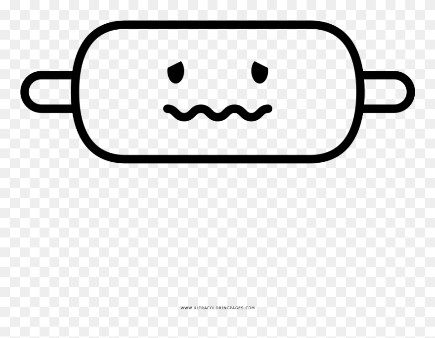 Rolling Pin Coloring Page - Illustration Clipart