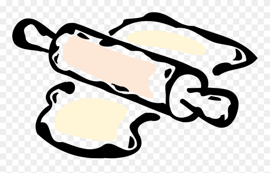 Vector Illustration Of Kitchen Baking Rolling Pin Shapes Clipart