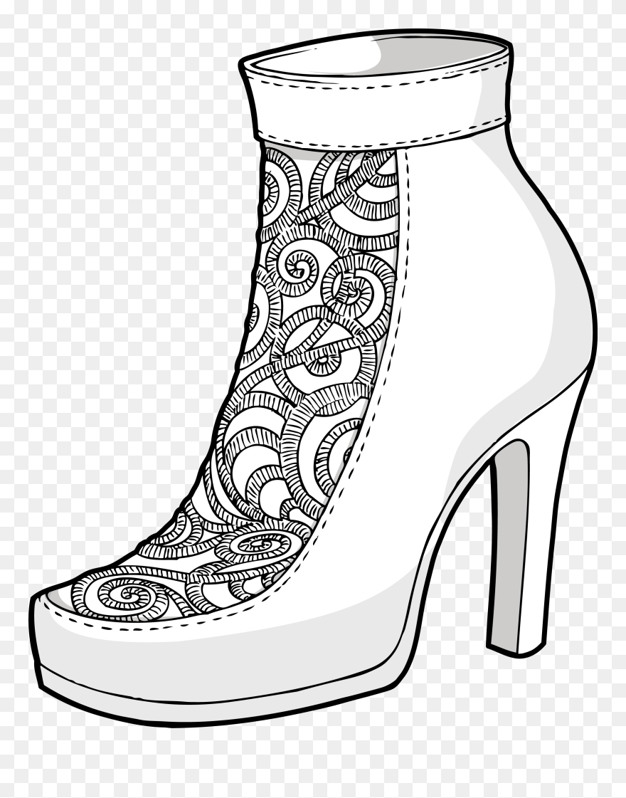 Fashion Shoe Drawing Clipart