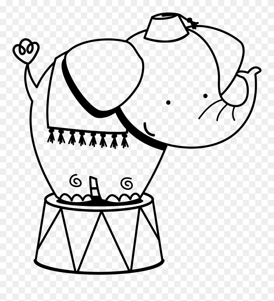 Clown Clipart Upside Down - Circus Clipart Black And White - Png Download