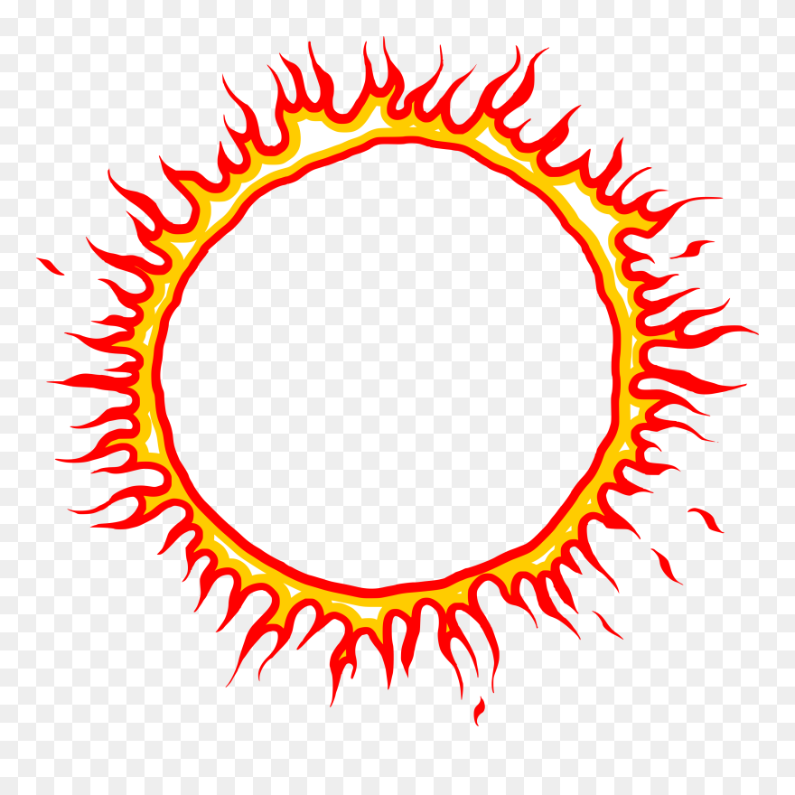 Flame In Circle Drawing Clipart