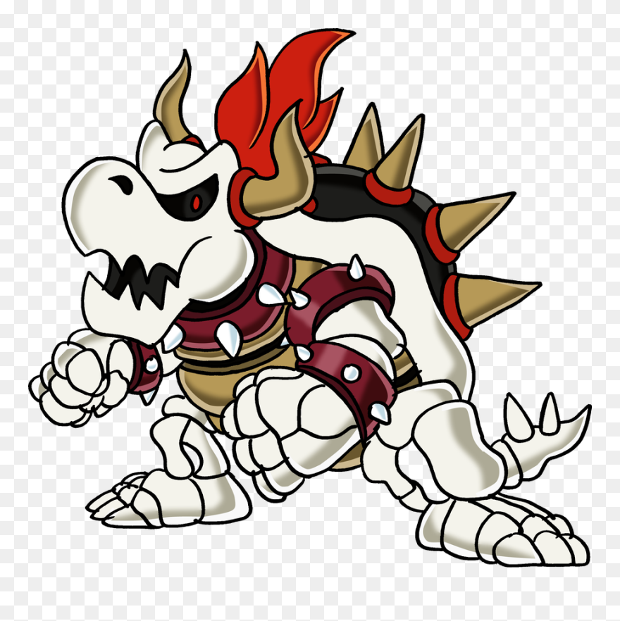 Dry Bowser - Bowser Super Mario Drawing Clipart