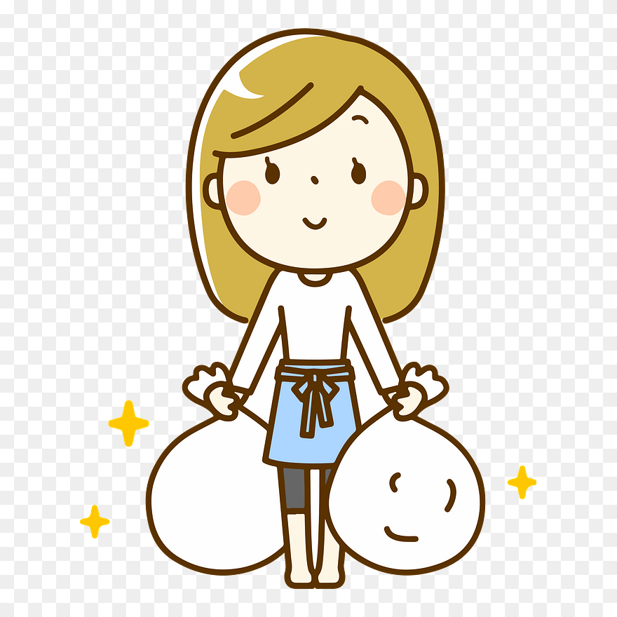 Woman Garbage Clipart - Taking Out The Trash Cartoon - Png Download