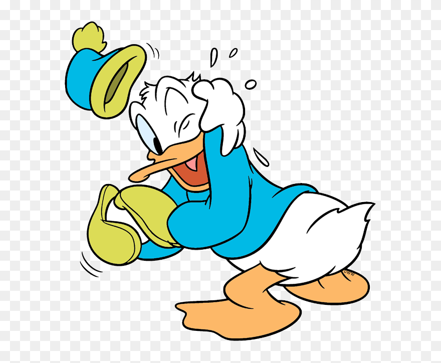 Donald Duck Throwing Snowballs Clipart