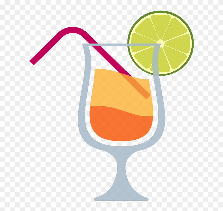 Tropical Drink Emoji Clipart - Drink Sticker Png Transparent Png