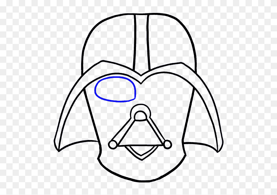 Darth Vader Clipart Drawing Easy - Darth Vader Drawing - Png Download