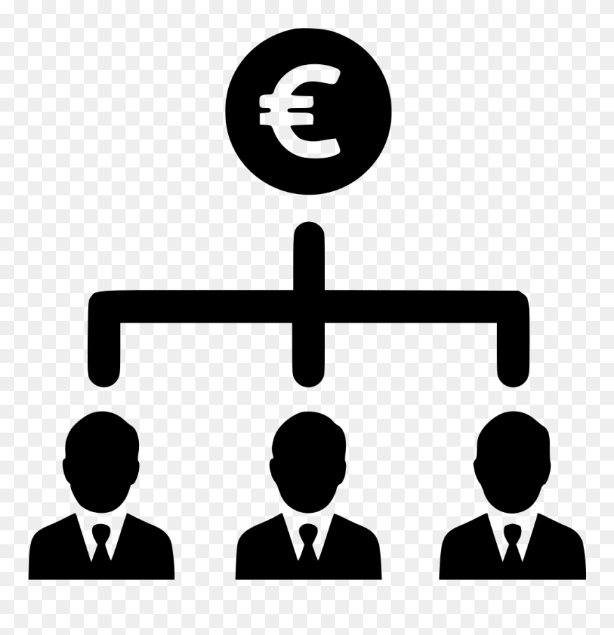 Euro Earnings Business Group People Businessmen Svg - Organization Chart Icon Png Clipart